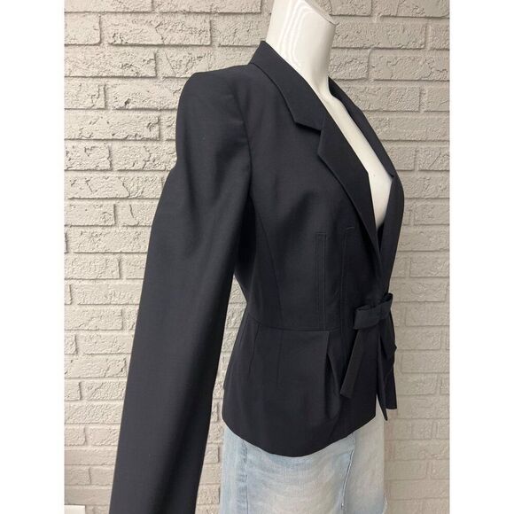Brooks Brothers Women’s Navy Long Sleeve Cropped Wool Jacket Size 8 - Picture 7 of 10